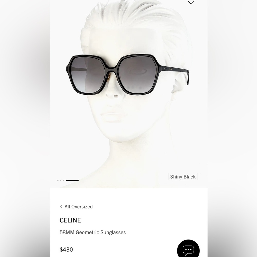 Celine oversized sunglasses in tortoise shell CL40230F - Picture 9 of 9